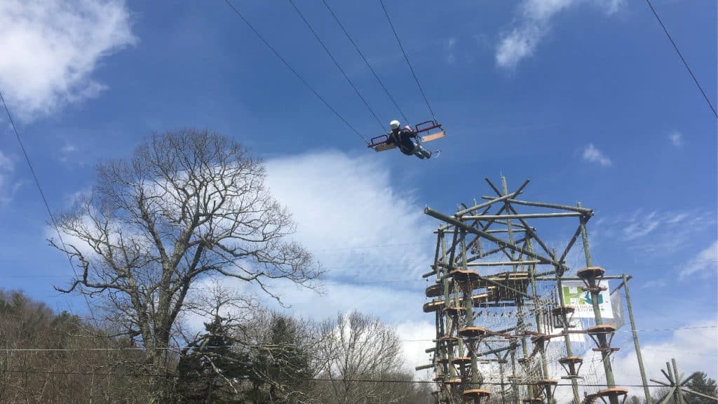Very High Swing with course in the background