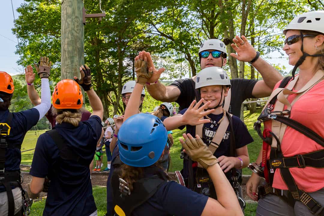 Group High Five at HGA on Spring Break