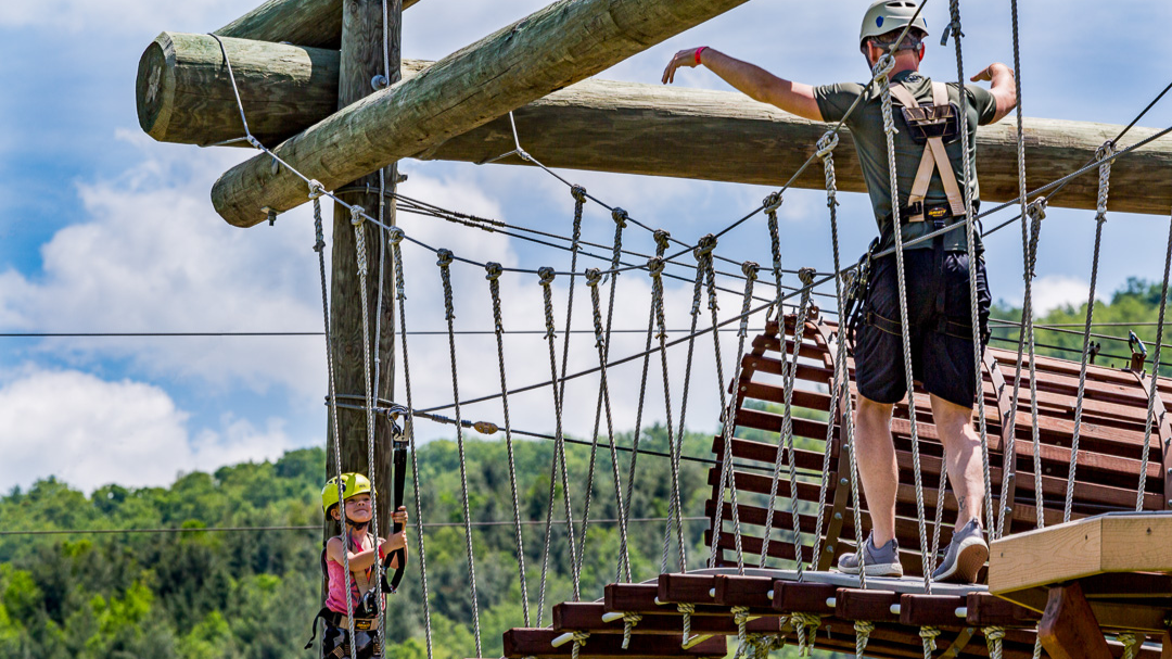 High Ropes Course: Burma Bridge at High Gravity Adventures