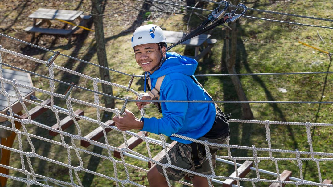 High Ropes Course: Cargo Net at High Gravity Adventures