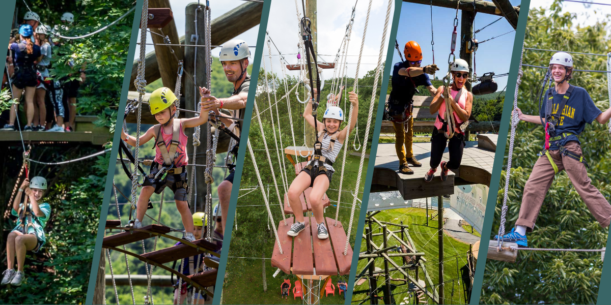 Collage of adventures offered by High Gravity Adventures