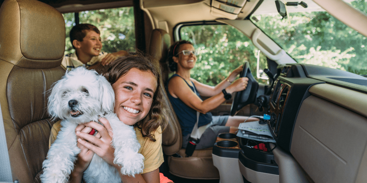 family on a road trip in North Carolina