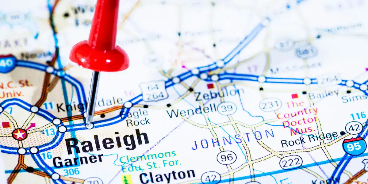 Raleigh on the map