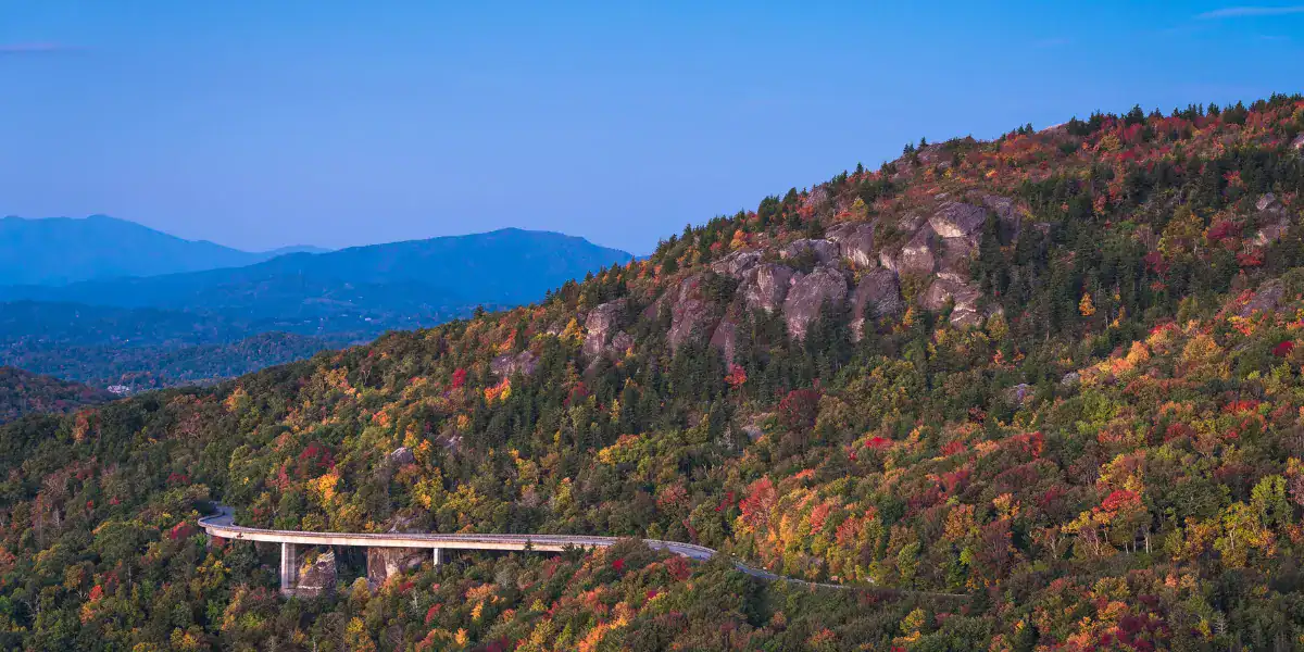 Lin Cove Viaduct from Rough Ridge Overlook