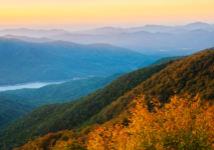 Sunset on the Blue Ridge Parkway in Virginia